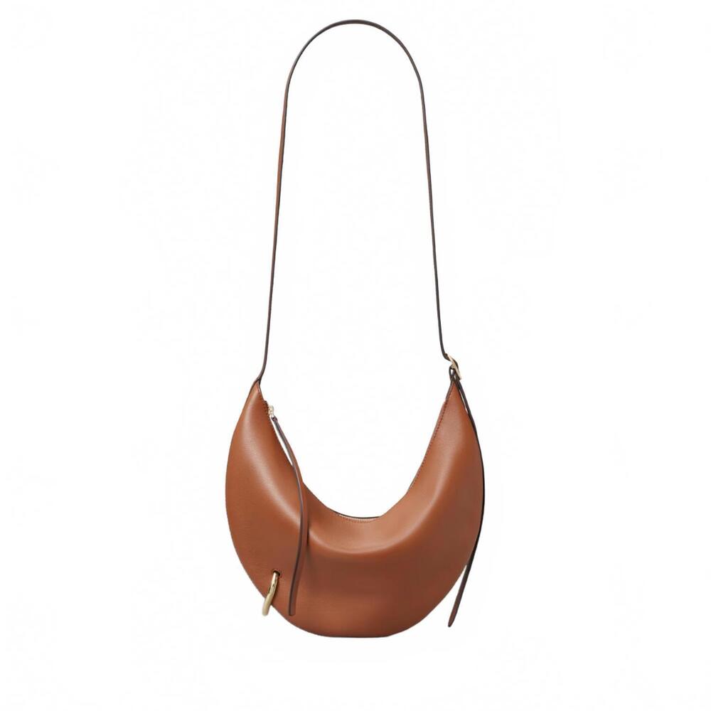 NEW TORY BURCH pierced crossbody bag in aged tan